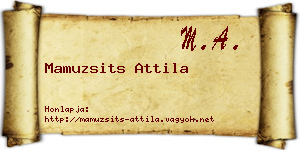 Mamuzsits Attila névjegykártya